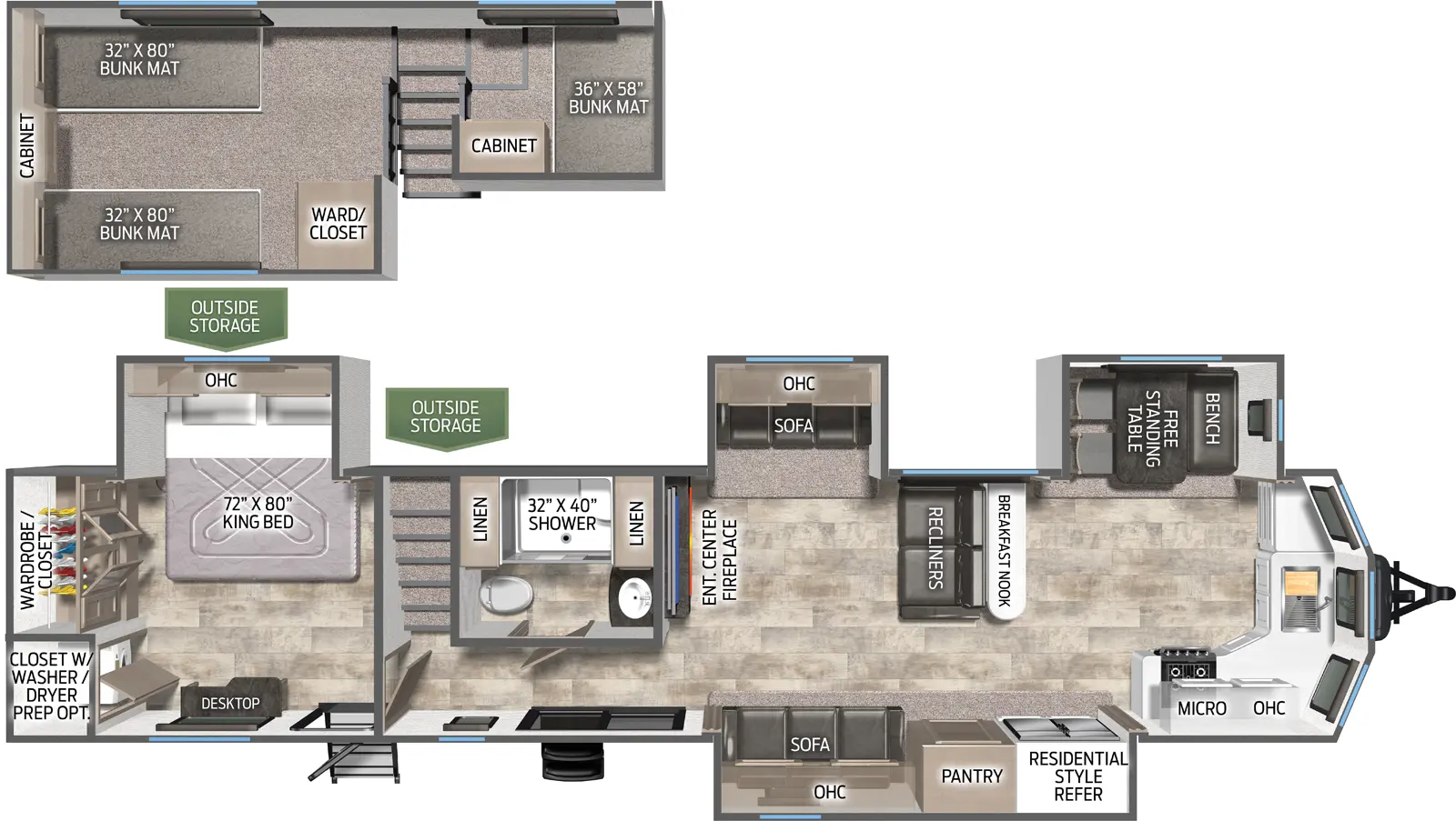 Puma Destination 403LFT Floorplan